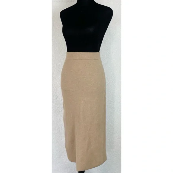 BABATON • Aritzia Johan Tan Wool-Blend High-Waisted Midi Skirt, XS - Picture 13 of 16